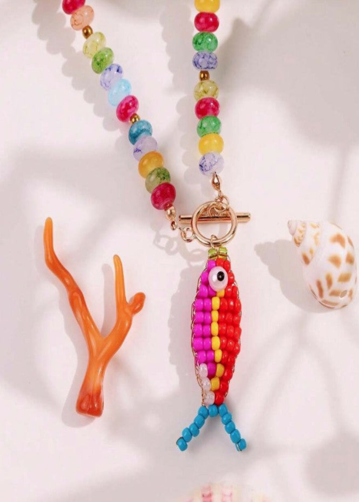 Woven Fish Pendant Necklace