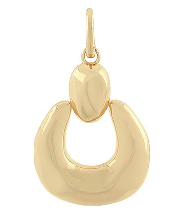 DOOR KNOCKER METAL PENDANT CHARM - GOLD