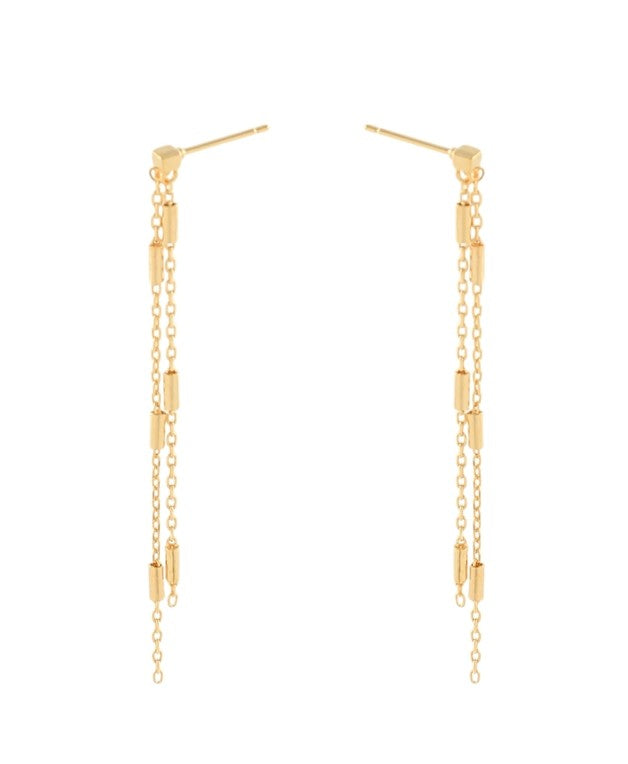 LAYERED CHAIN EARRINGS - GOLD