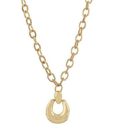 DOOR KNOCKER NECKLACE-GOLD