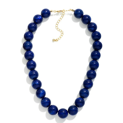 Marbled Acetate Bead Beaded Necklace