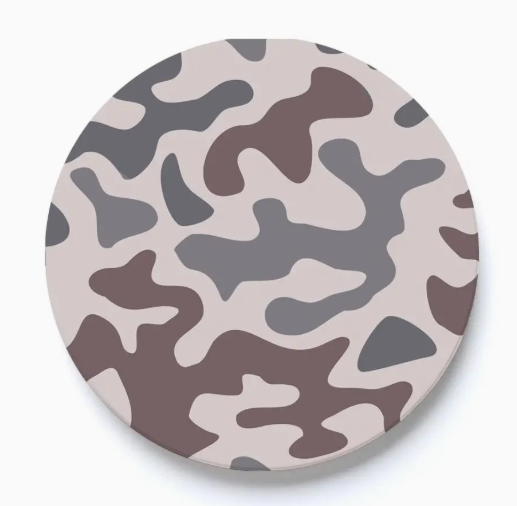 Car Coaster-Brown Camo Pattern