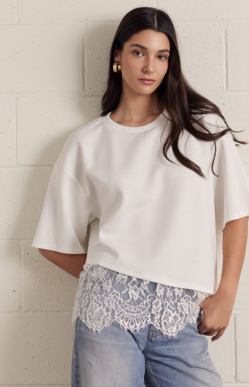 LAUREN TOP-OFF WHITE