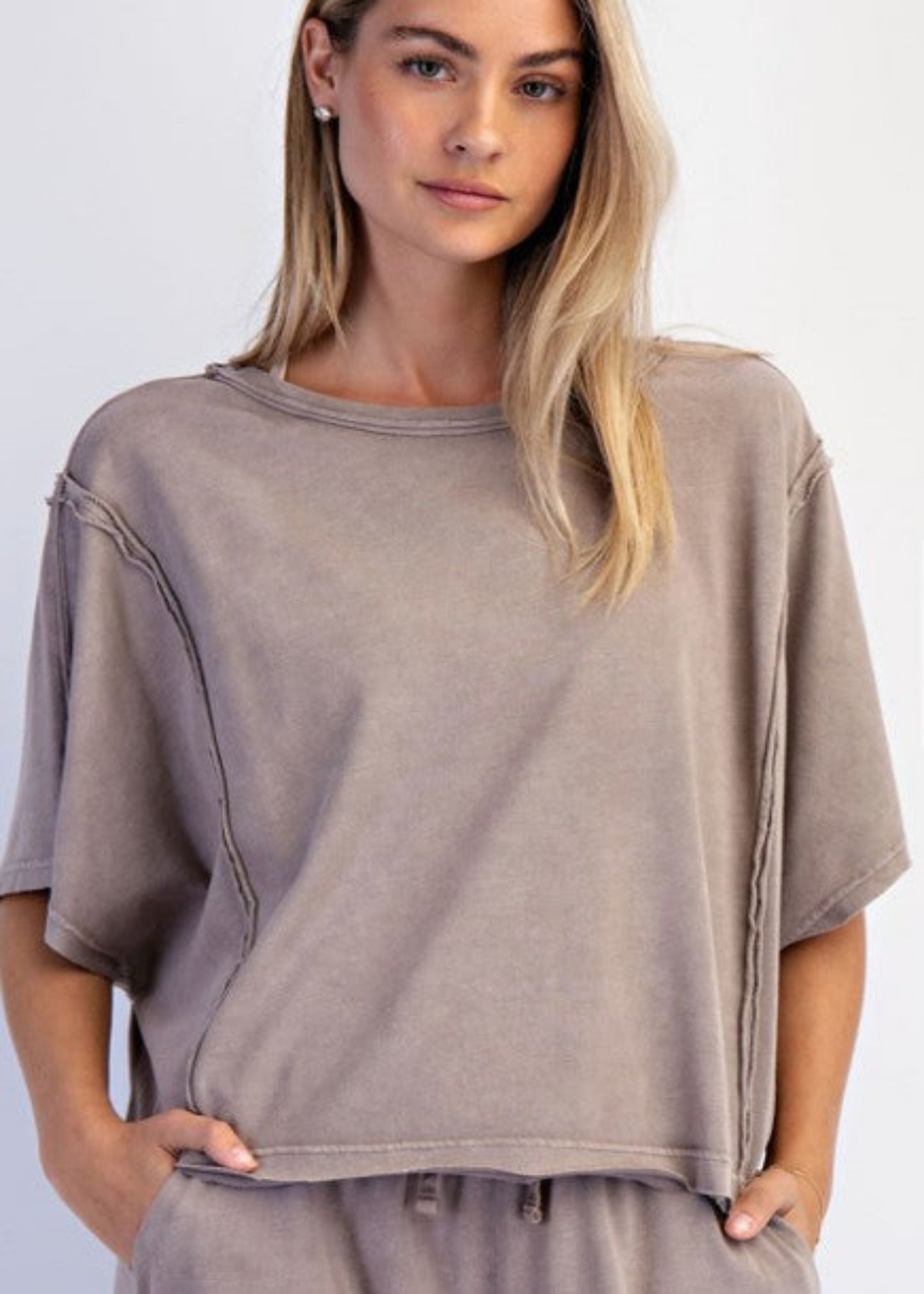 MINERAL WASHED BOXY TOP