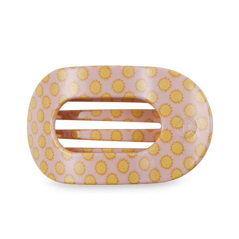 TELETIES Flat Round Hair Clip for Women - Durable Plastic Hair Accessory