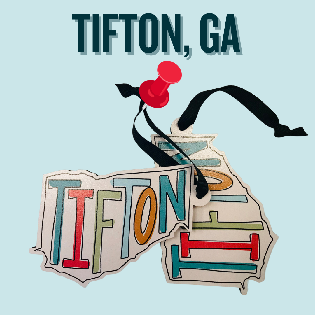 State Ornament with City Names/Merry Christmas etc.