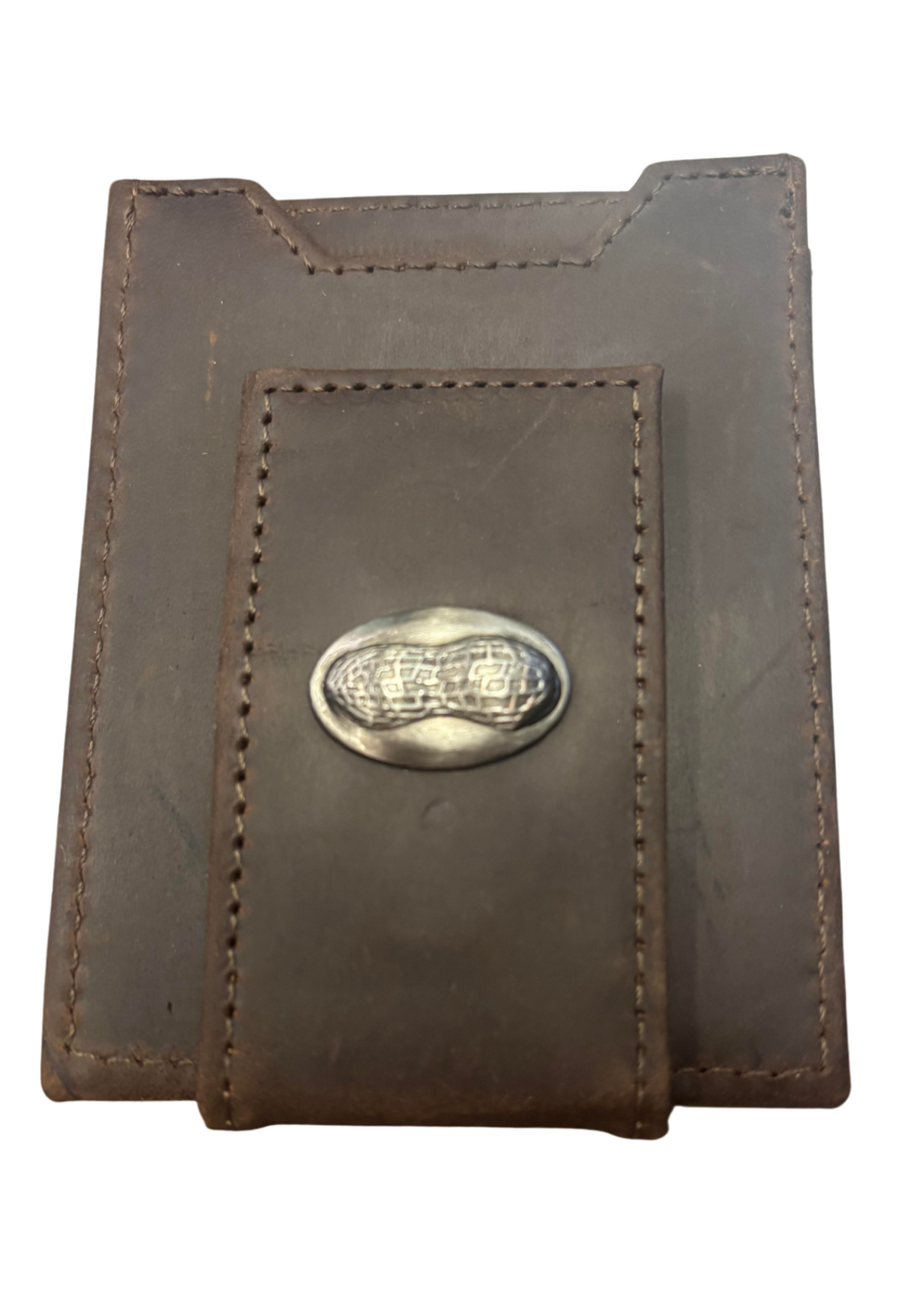 CRAZY HORSE FRONT POCKET WALLET- PEANUT