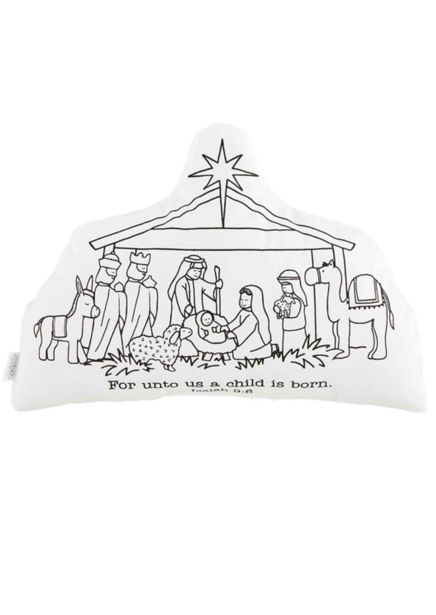NATIVITY DOODLE PILLOW