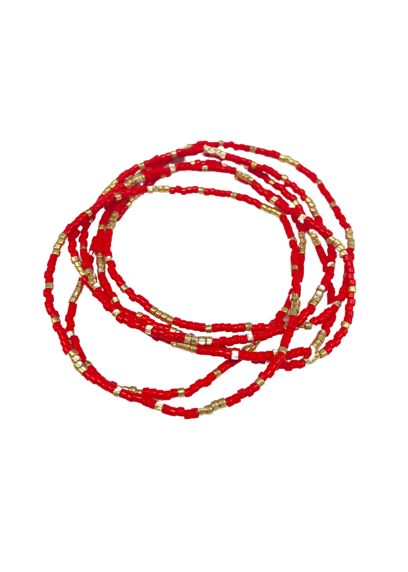 MIYUKI DELICA SEED BEED BRACELET-RED