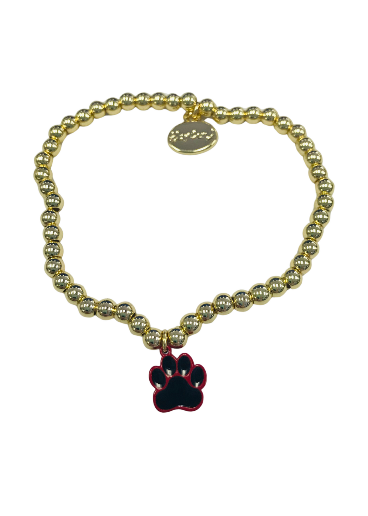 GEORGIA PAW CHARM BRACELET-GOLD
