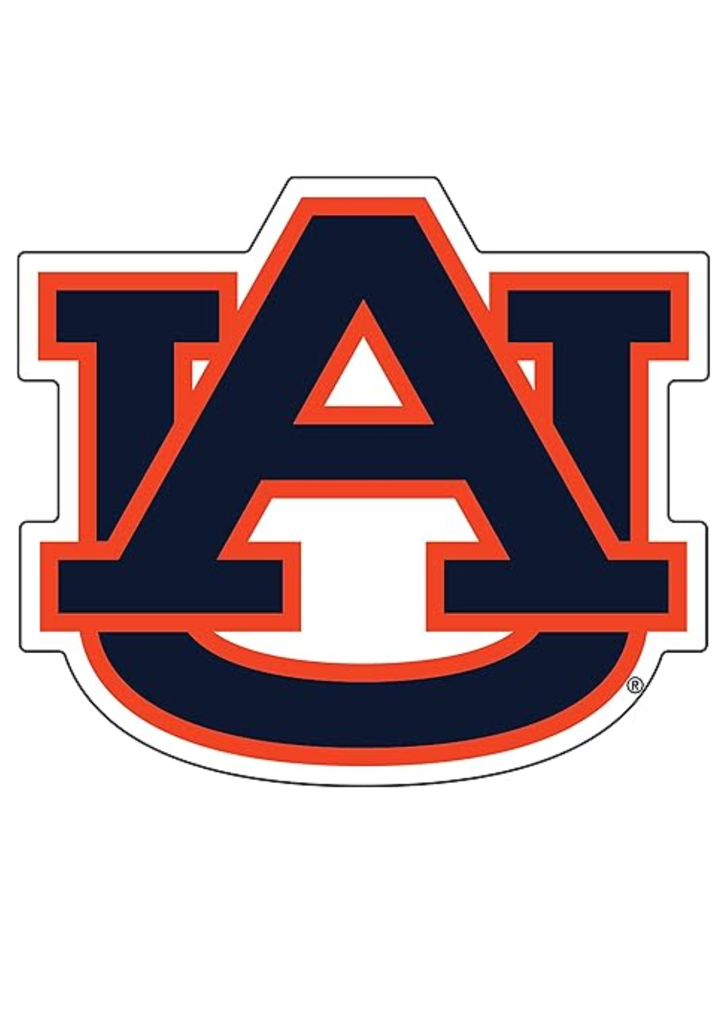 AU DECAL-ORG/BLUE : 4"
