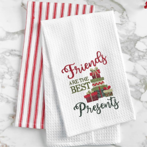 FRIENDS ARE THE BEST PRESENTS: Christmas TOWEL Gift Cotton