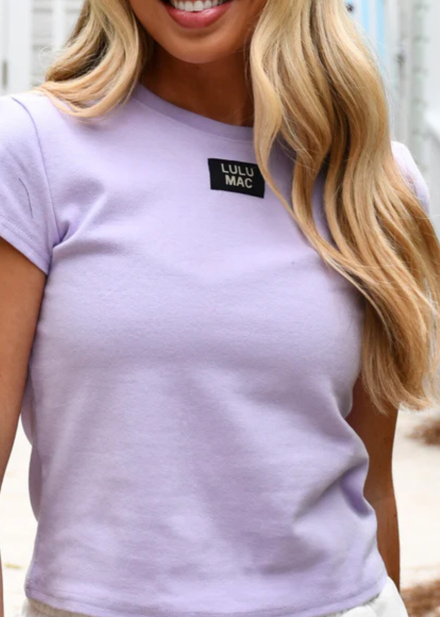LULU MAC LM-TP1000- BABY DOLL TOP SS-LAVENDER