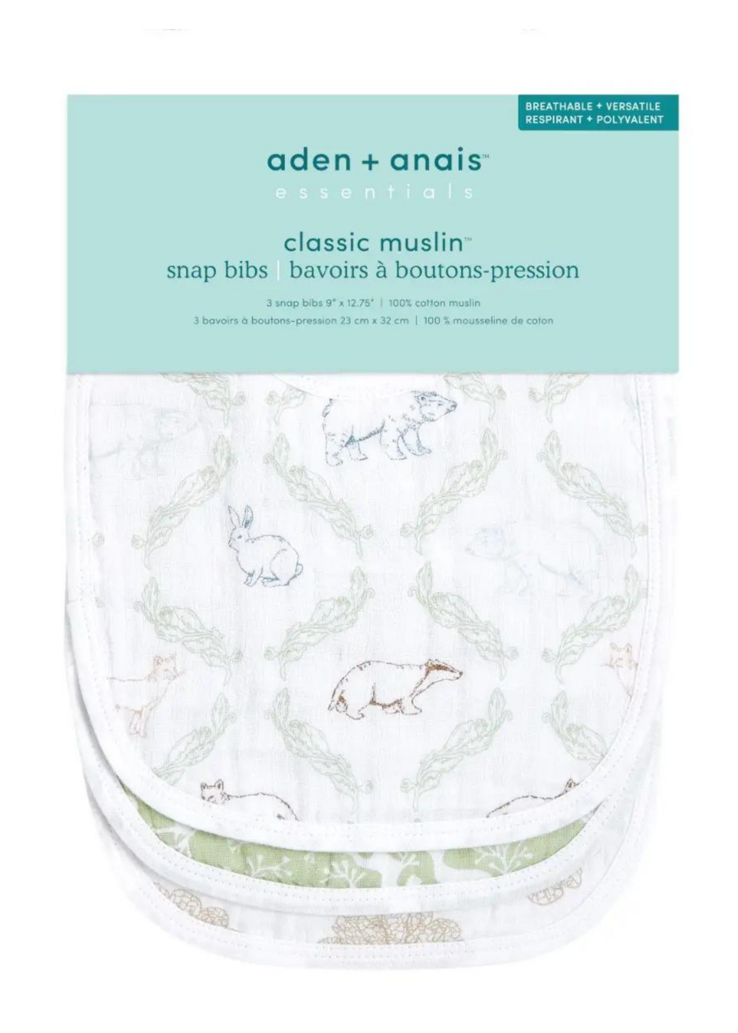 3 PACK SNAP BIBS-HARMONY