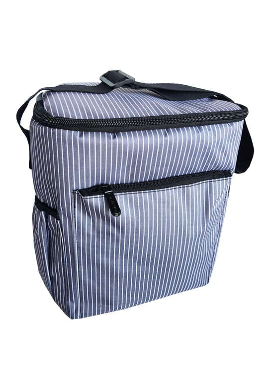 GREY STRIPE LUNCH  BAG
