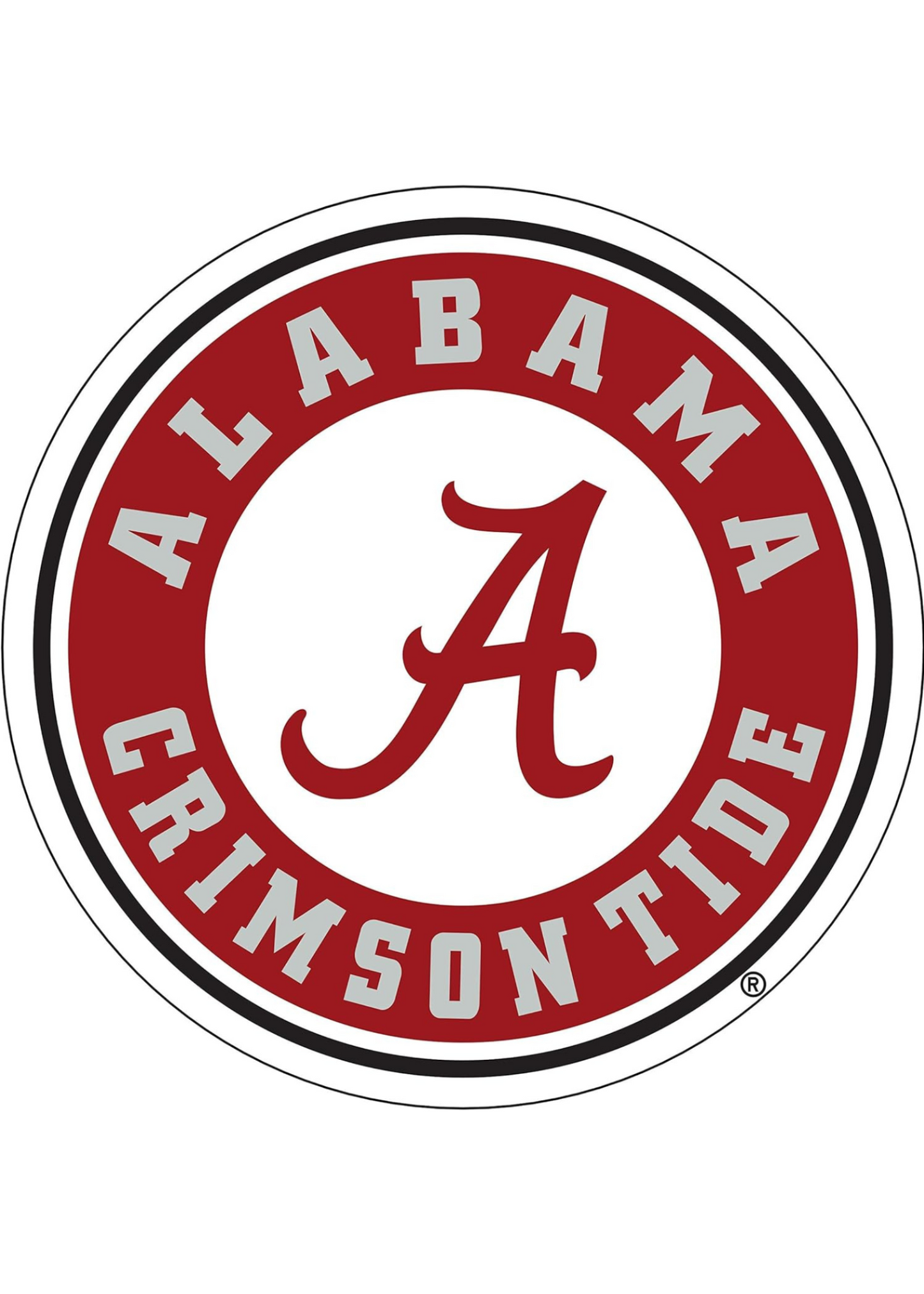 CRIMSON ALABAMA SEAL DECAL-4"