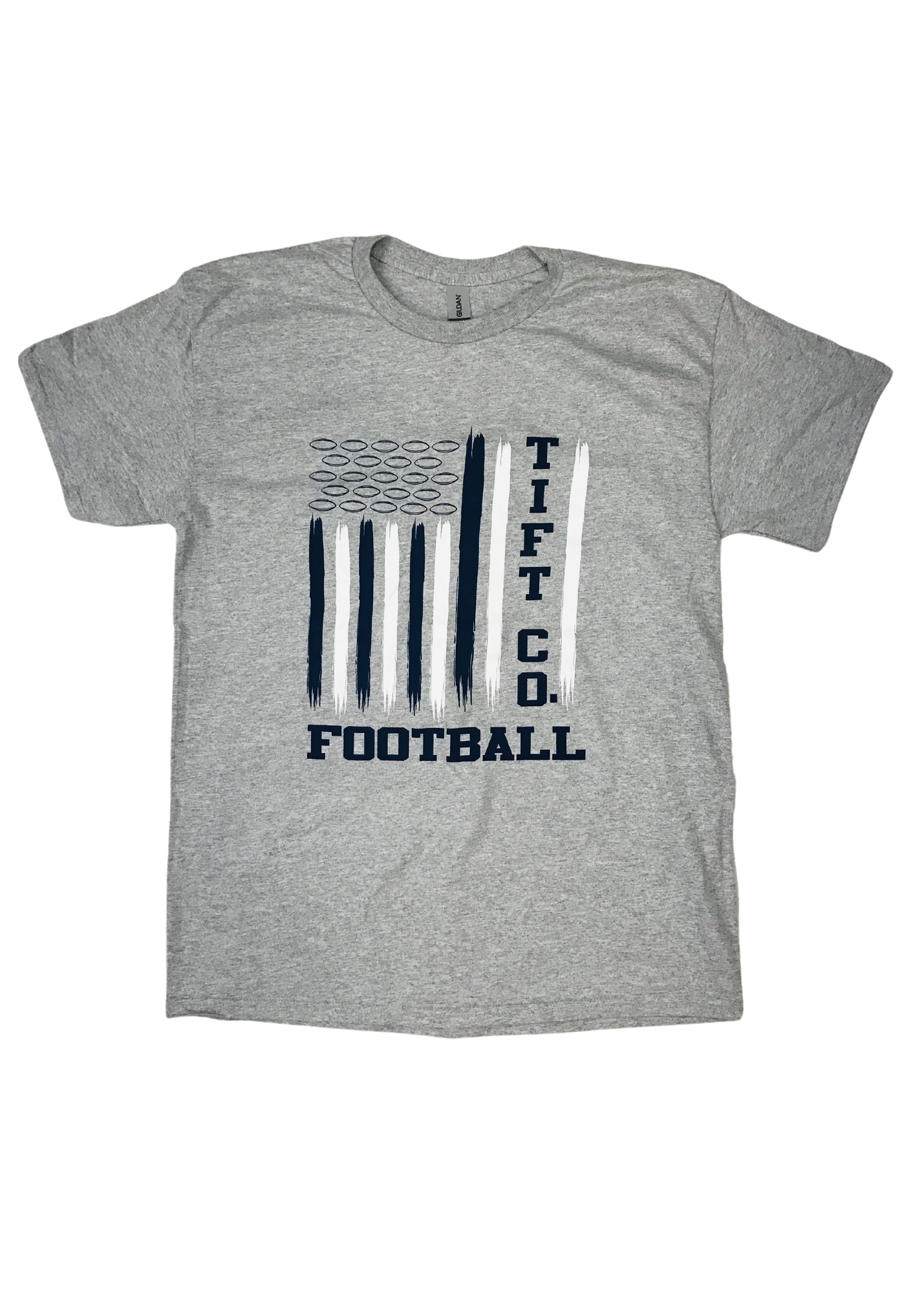 TIFT CO FOOTBALL T-SHIRT-SPORTS GREY