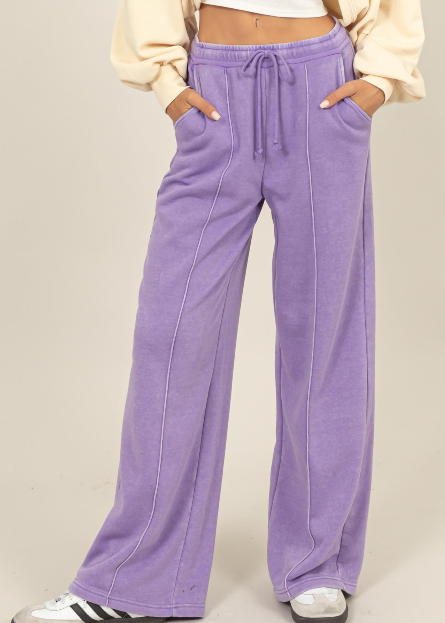 GRAYSON DRAWSTRING PANTS: LAVENDER
