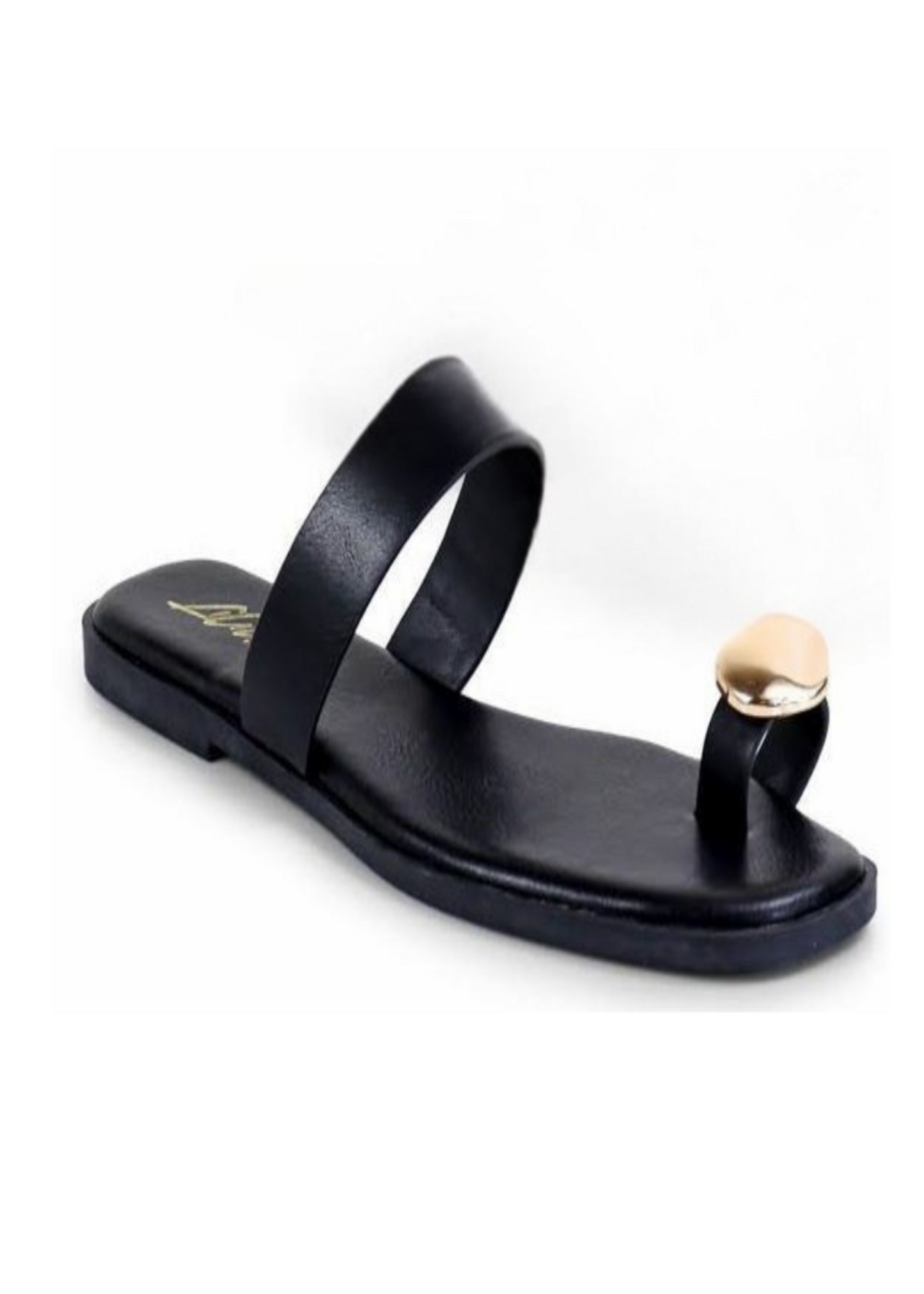RING SANDAL: BLACK