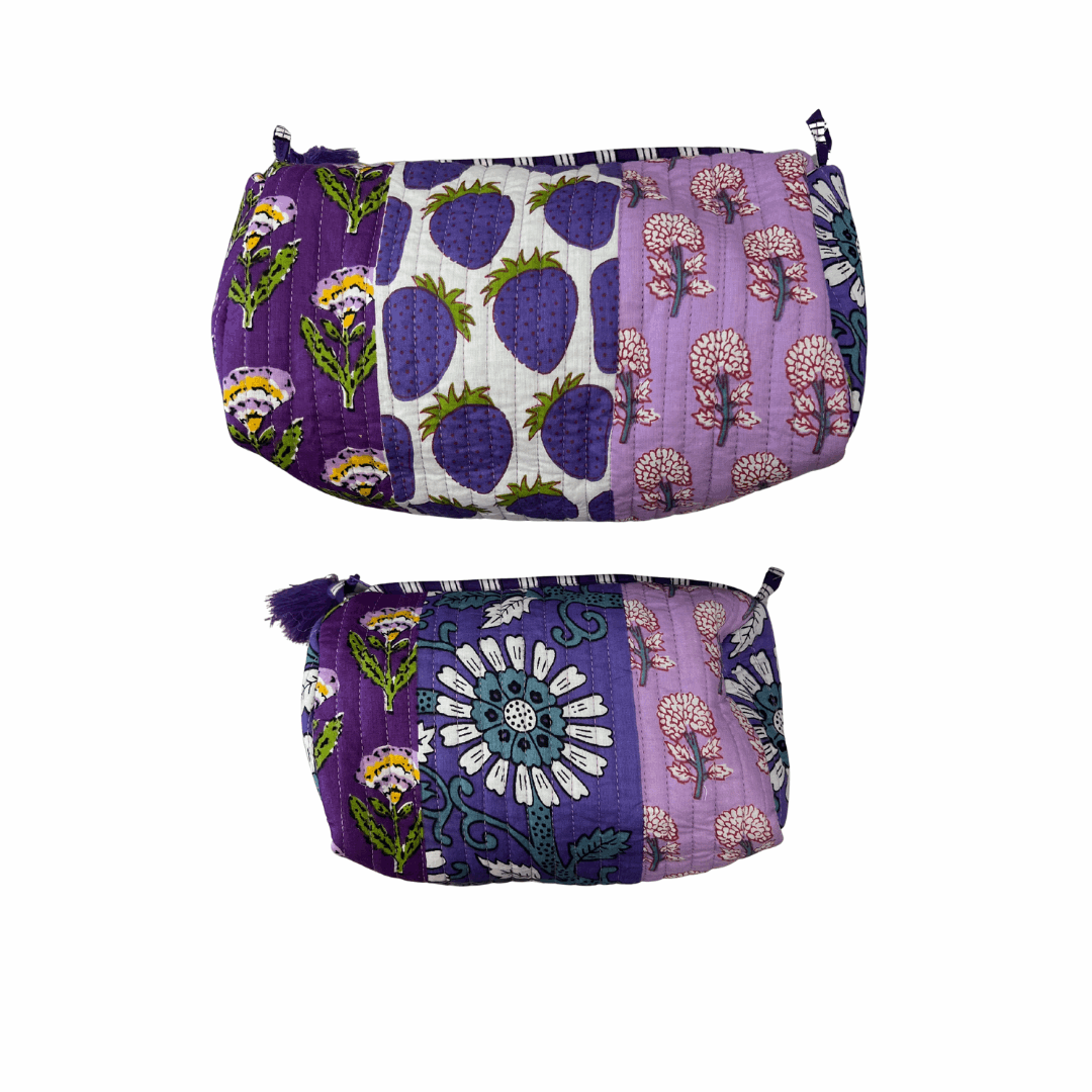 MAKEUP BAG - PURPLE PATCH WORK