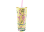 TUMBLER WITH STRAW-TROPICAL OASIS : 24OZ