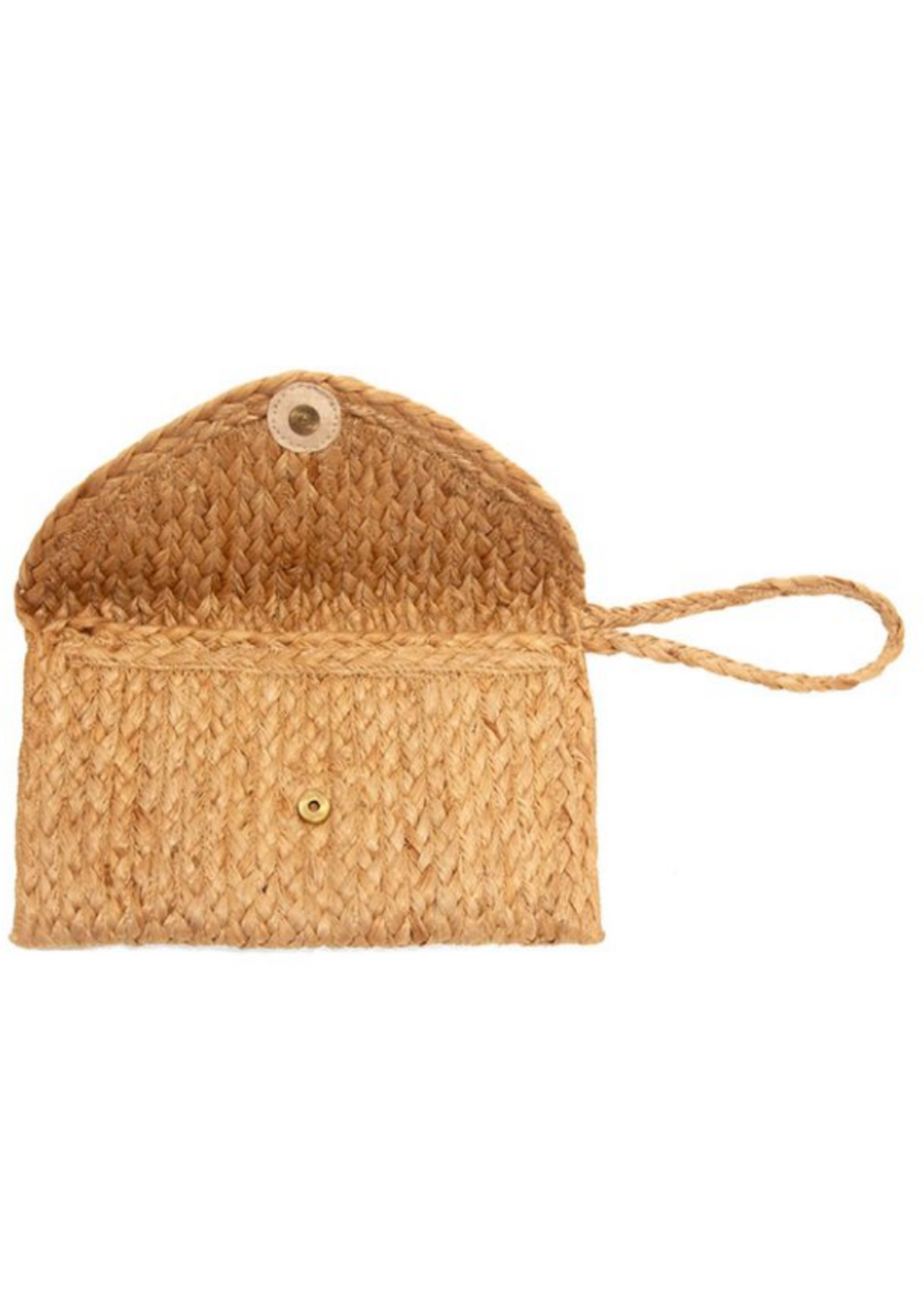 PORTIA JUTE CLUTCH WRISTLET-NATURAL