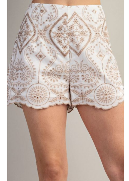 LISA EMBROIDERED SHORTS