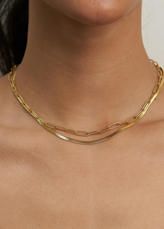 Herringbone Layered Necklace