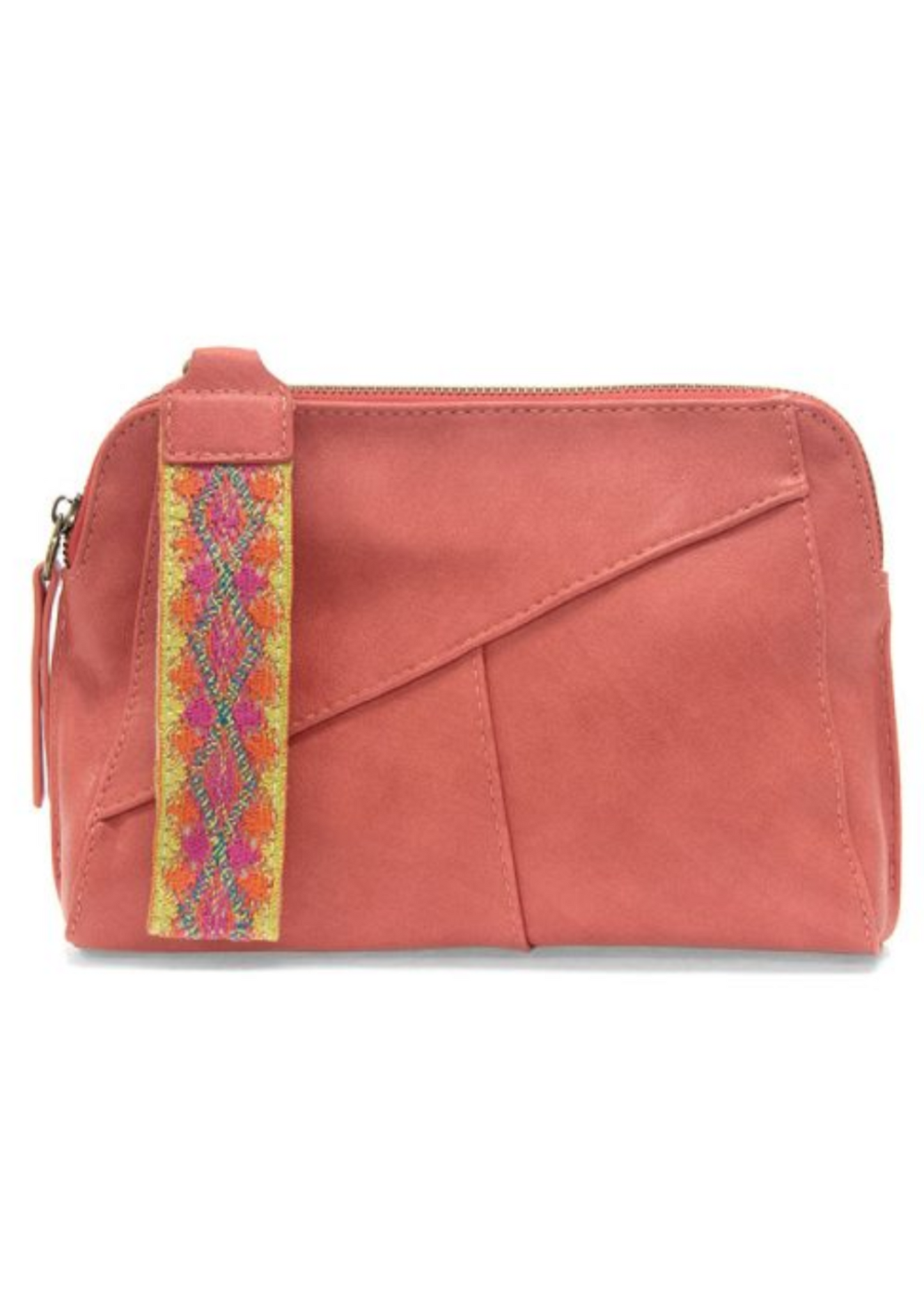 GIGI CROSSBODY W/ WOVEN WRISTLE-BRIGHT CORAL