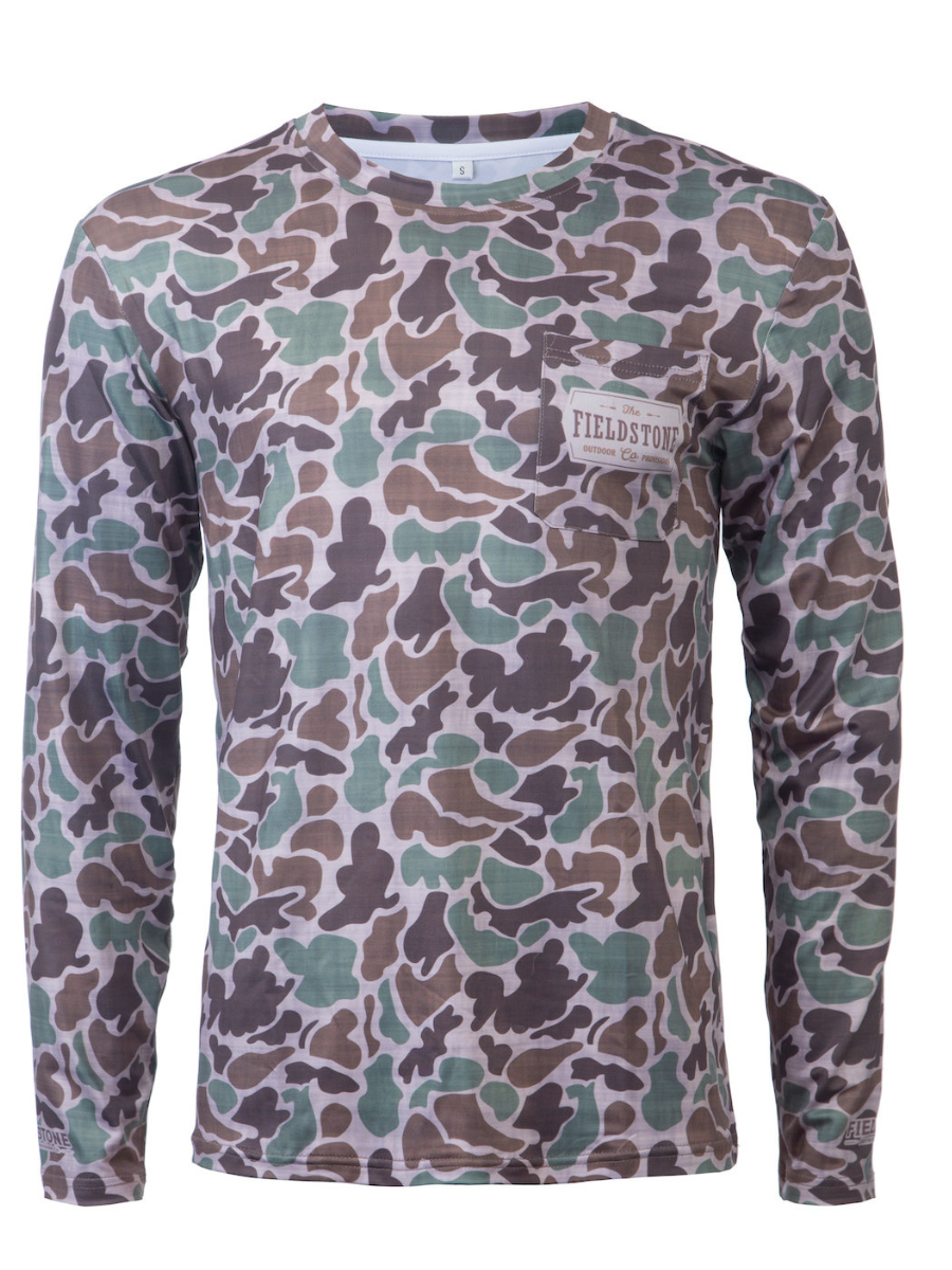 DRY-FIT POCKETED CAMO TEE-LONG SLEEVE