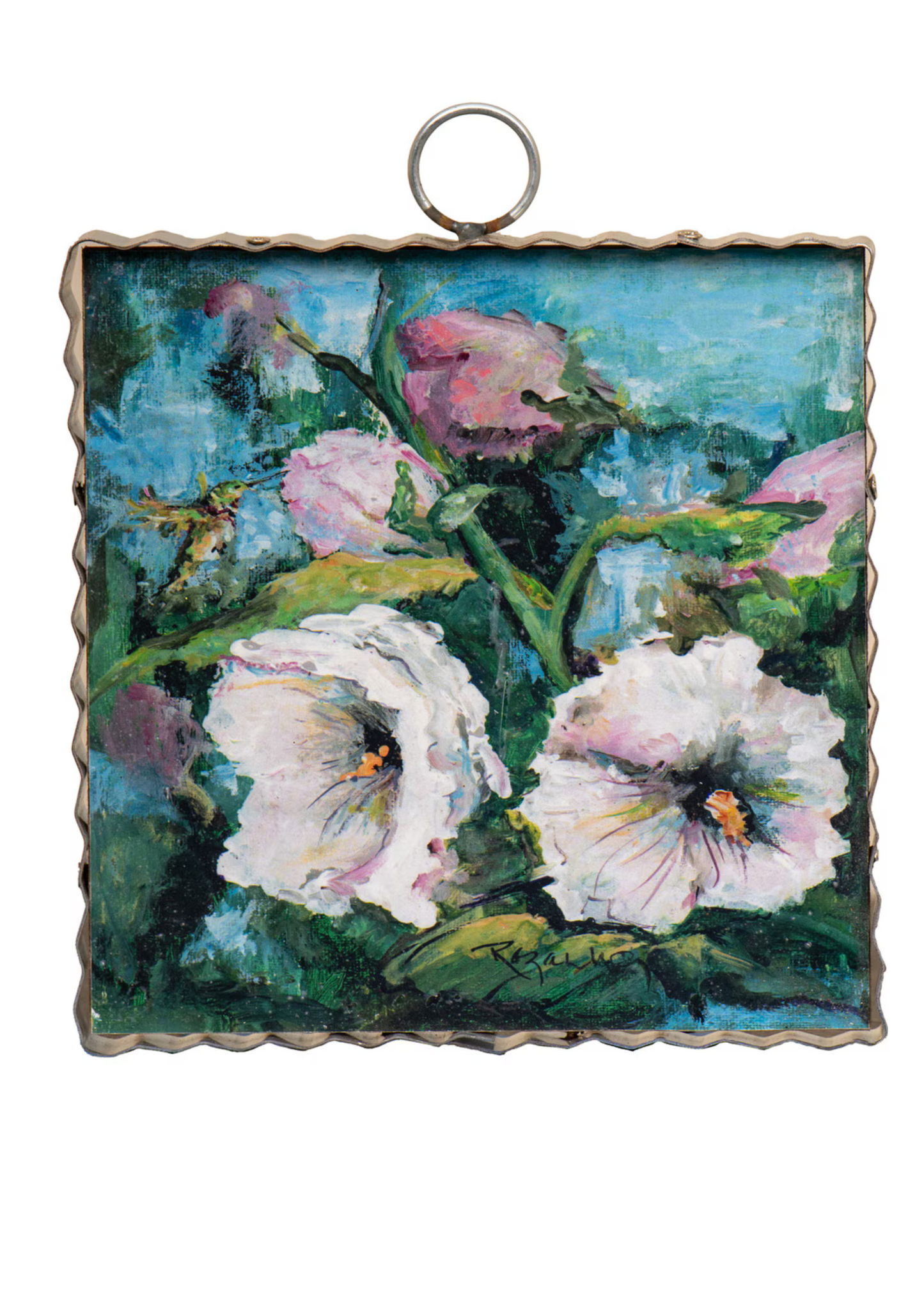 MINI ROZIE'S WHITE HOLLYHOCKS