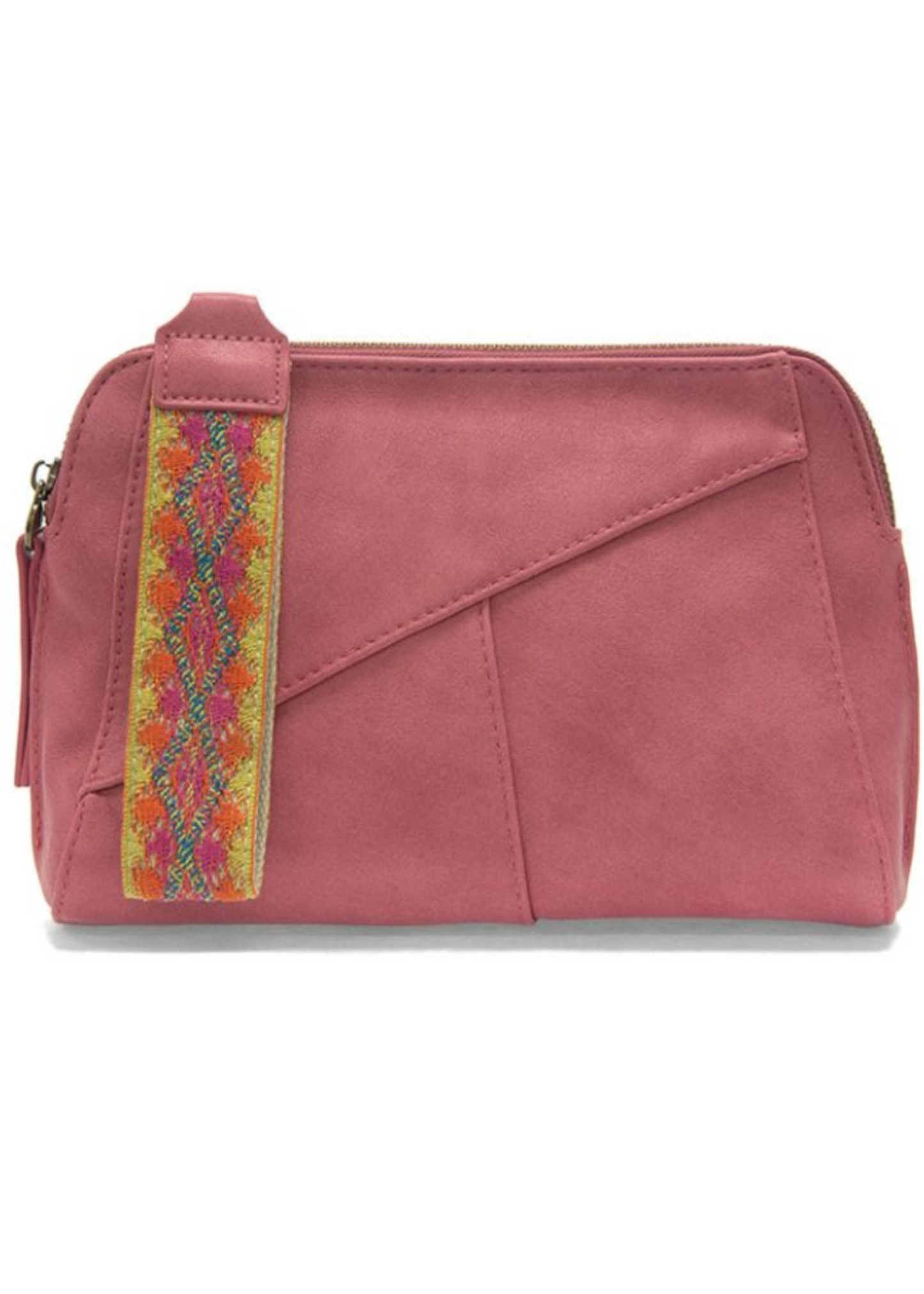GIGI CROSSBODY W/ WOVEN WRISTLE-PINK PUNCH