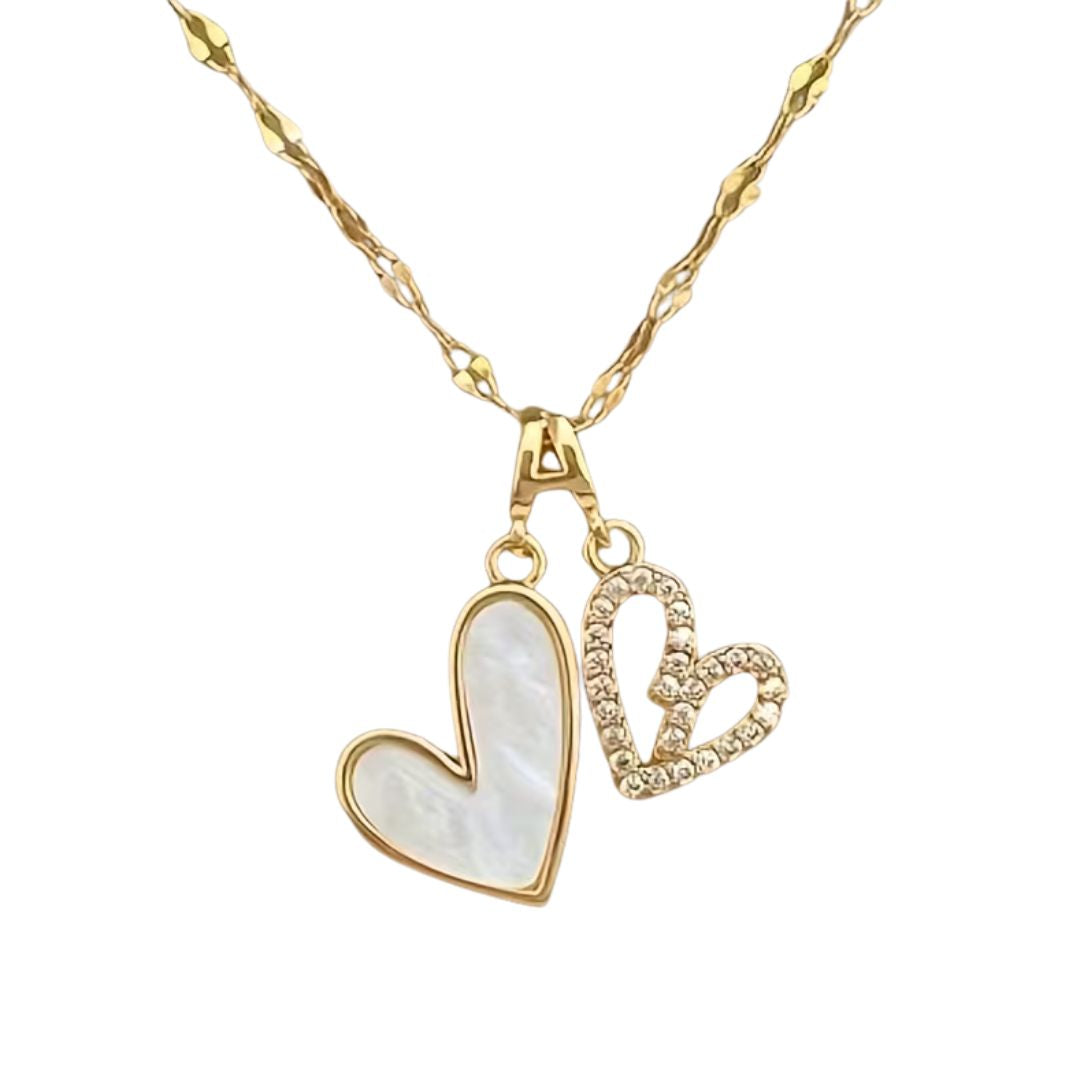 Double Layer Heart Pendant Necklace