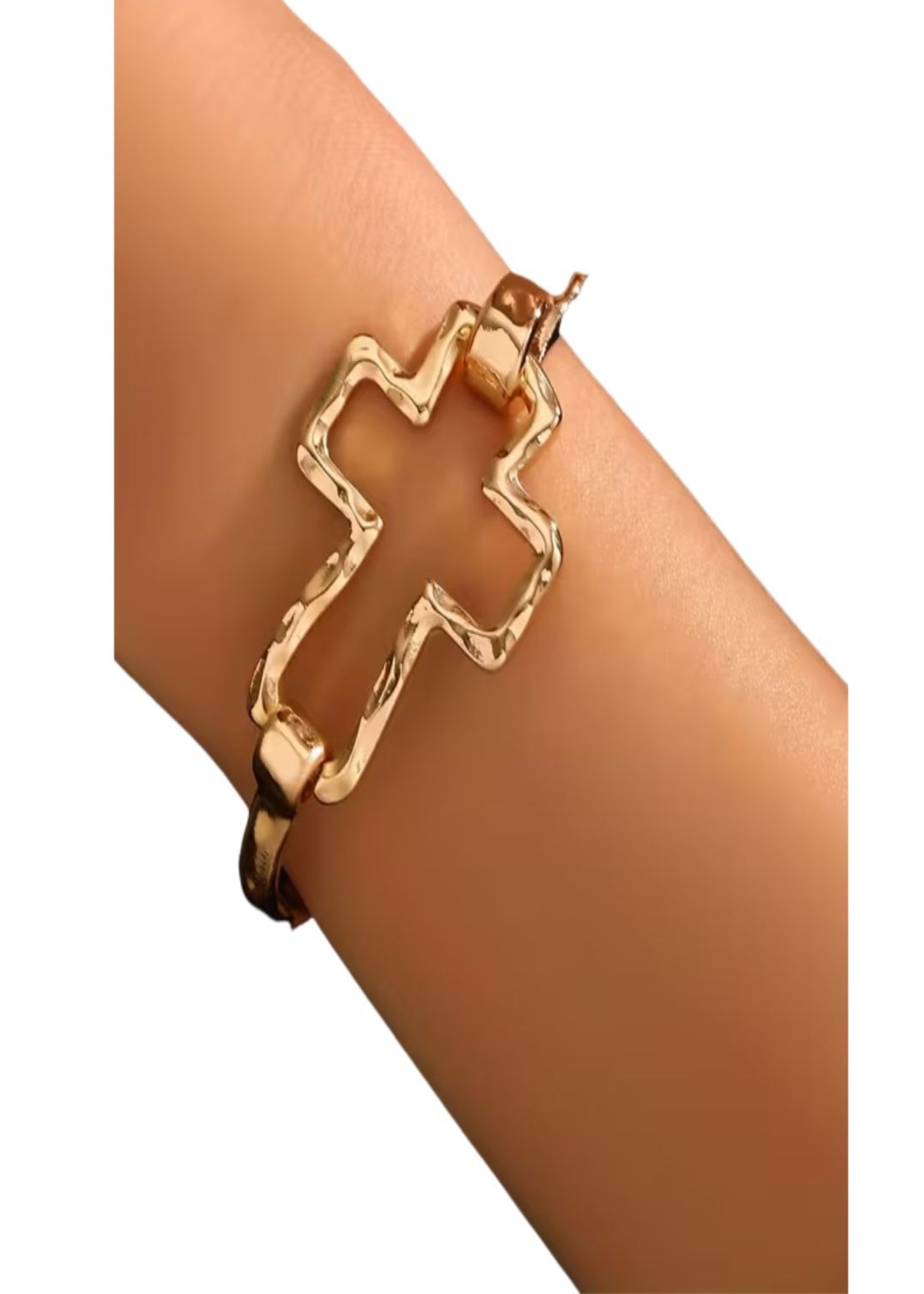 Zinc Alloy Cross Bracelet