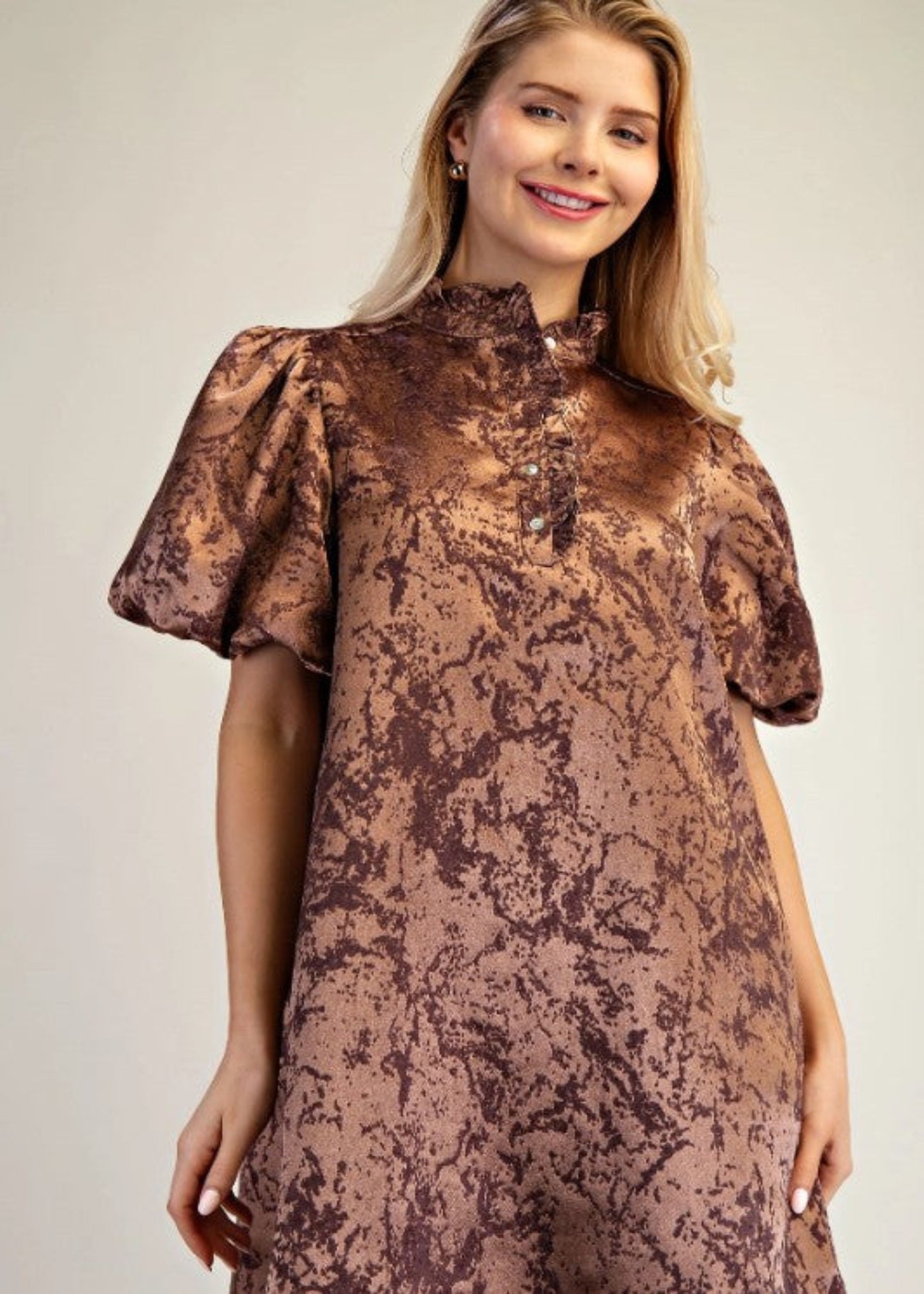 JULIE DRESS - BROWN