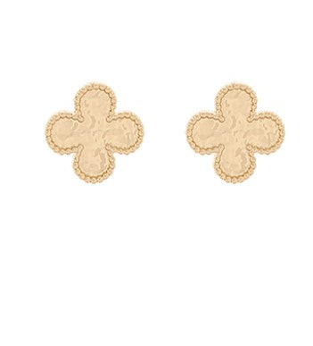 FLOWER METAL STUD -GOLD