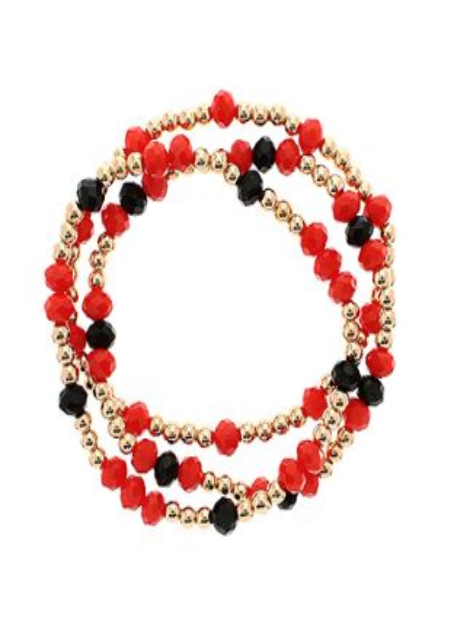 RED AND BLACK BRACELETS - GEORGIA