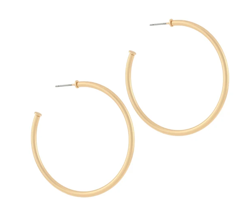 METAL OPEN HOOPS- HAMATITE