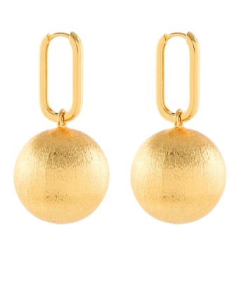 BALL & OVAL EARRINGS - GOLD