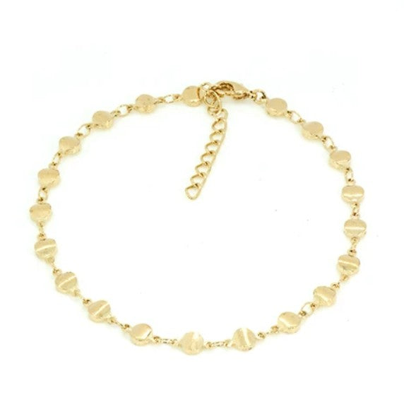 CIRCLE ANKLET - YELLOW GOLD