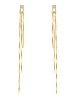GOLD THREE STRAND DROP EARRINGS