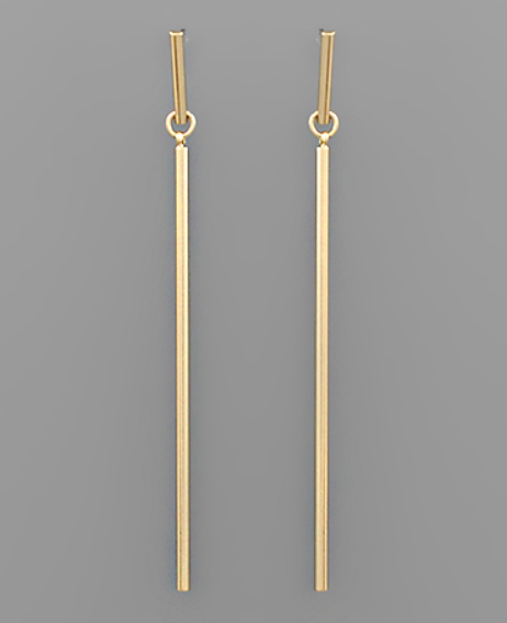 SHORT & LONG BAR ERRINGS-GOLD