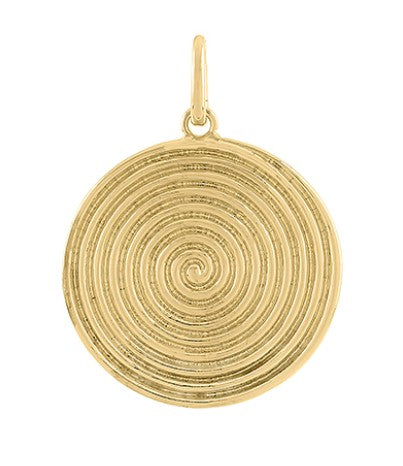 GOLD SWIRL CIRCLE DESIGN CHARM - GOLD