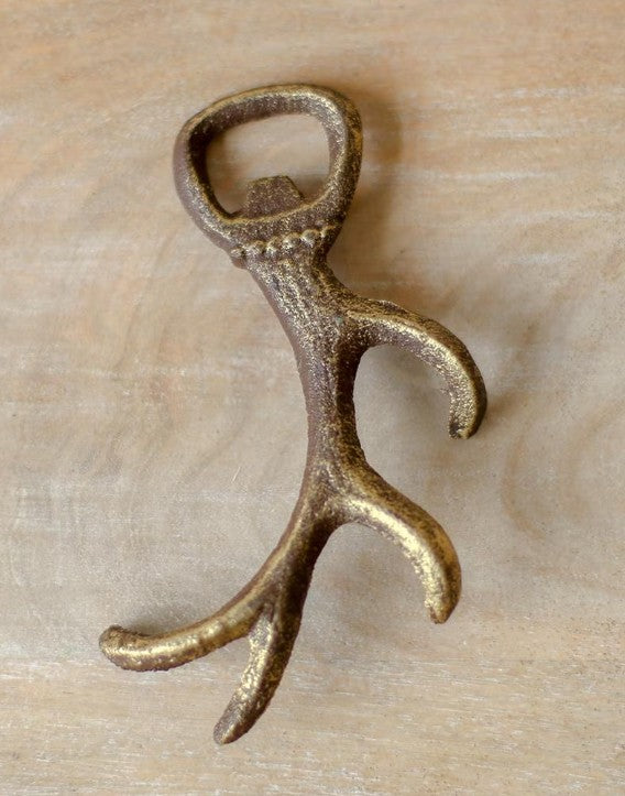 DEER ANTLER BOTTLE OPENER - GOLD