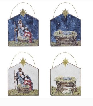 WOODEN RELIGIOUS ORNAMENTS