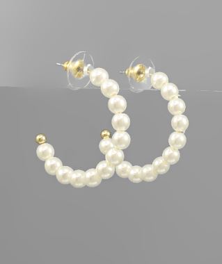 30 MM PEARL HOOPS