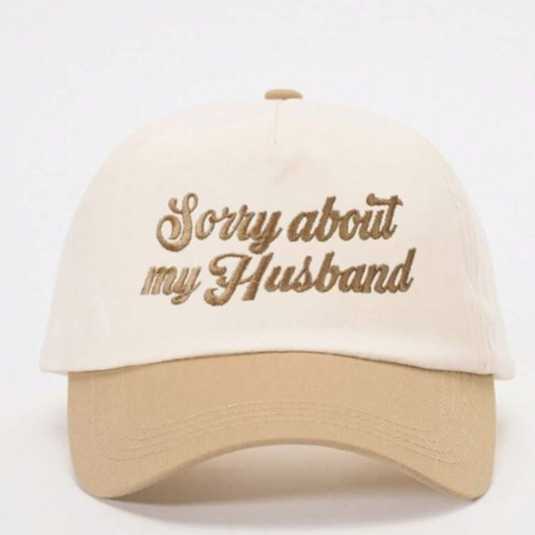 SORRY ABOUT MY HUSBAND - BEIGE AND DARK KHAKI
