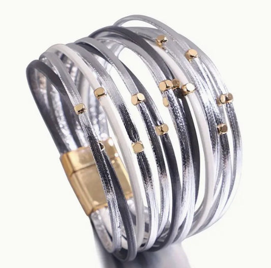 Women's Bohemian Multi-Layer Wrap Cuff Bracelet - Vintage Style