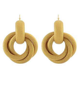 WOOD DOOR KNOCKER EARRINGS
