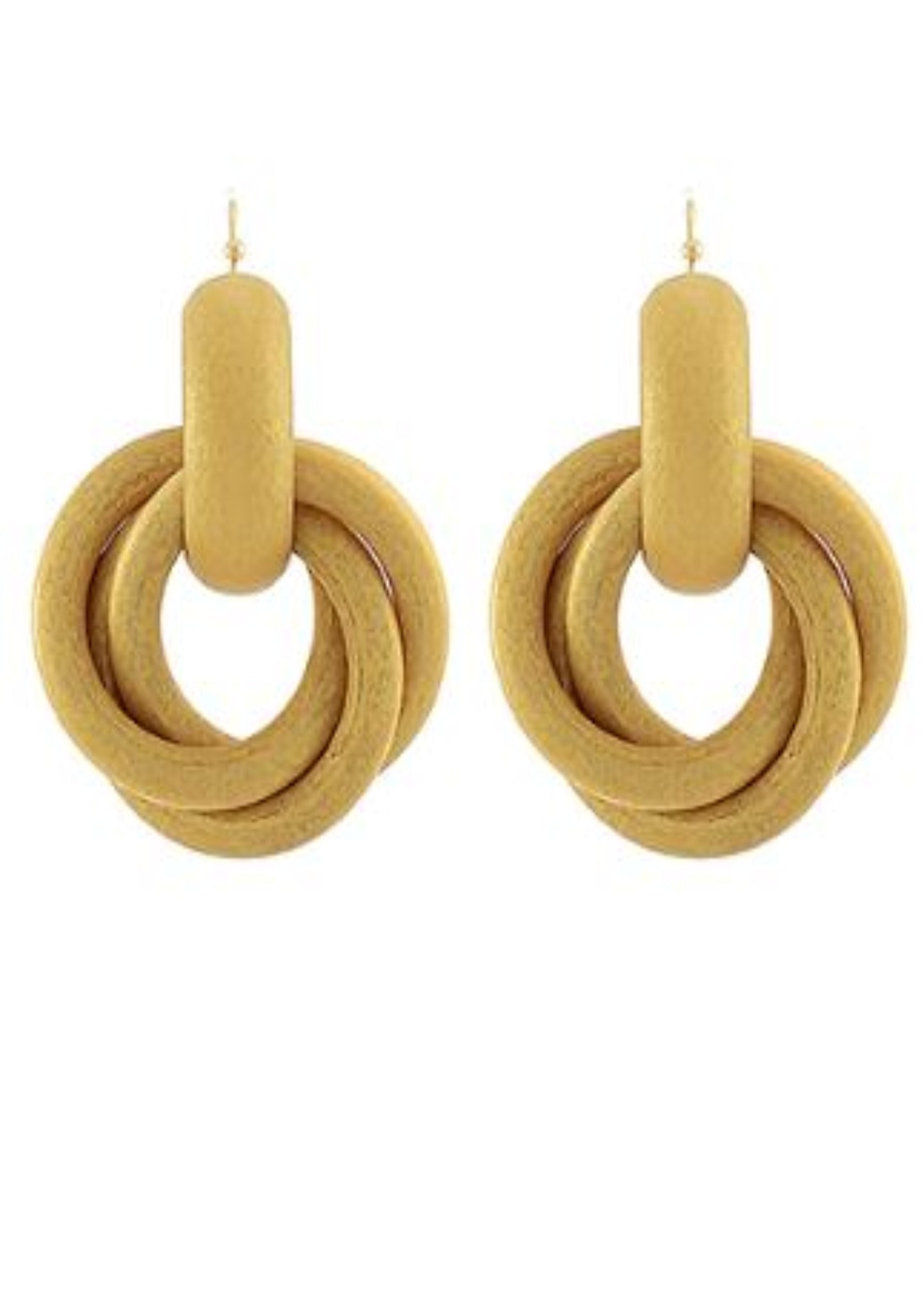 WOOD DOOR KNOCKER EARRINGS